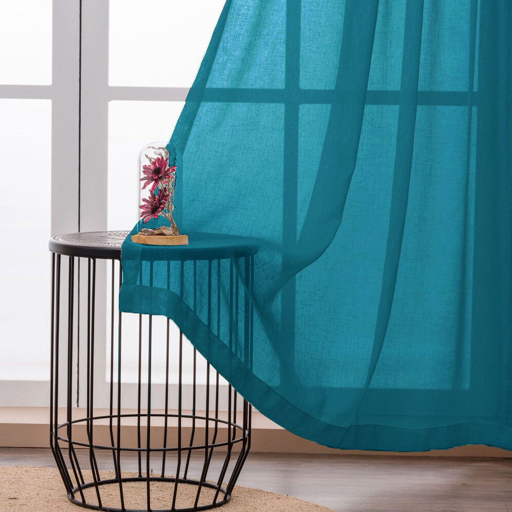 Fort Absolute - Rod Pocket Blue Sheer Curtain