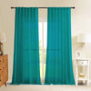 Fort Absolute - Back Tab Solid Sheer Curtain (Blue)