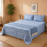 Premium Parcale Bedsheet & Chevron Throw Combo Set