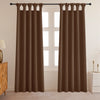 Fort Essential - Twist Tap Top Solid Blackout Curtain (Brown)