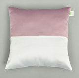 Double Color Pattern Cushion Cover (White & Lavender)