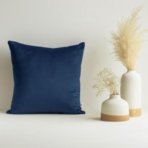 Solid Velvet Cushion Cover (Blue)