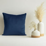 Solid Velvet Cushion Cover (Blue)