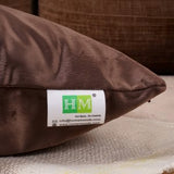 Solid Velvet Cushion Cover (Brown)
