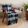 Breton Blue Harlequin - Plaid Woven Throw