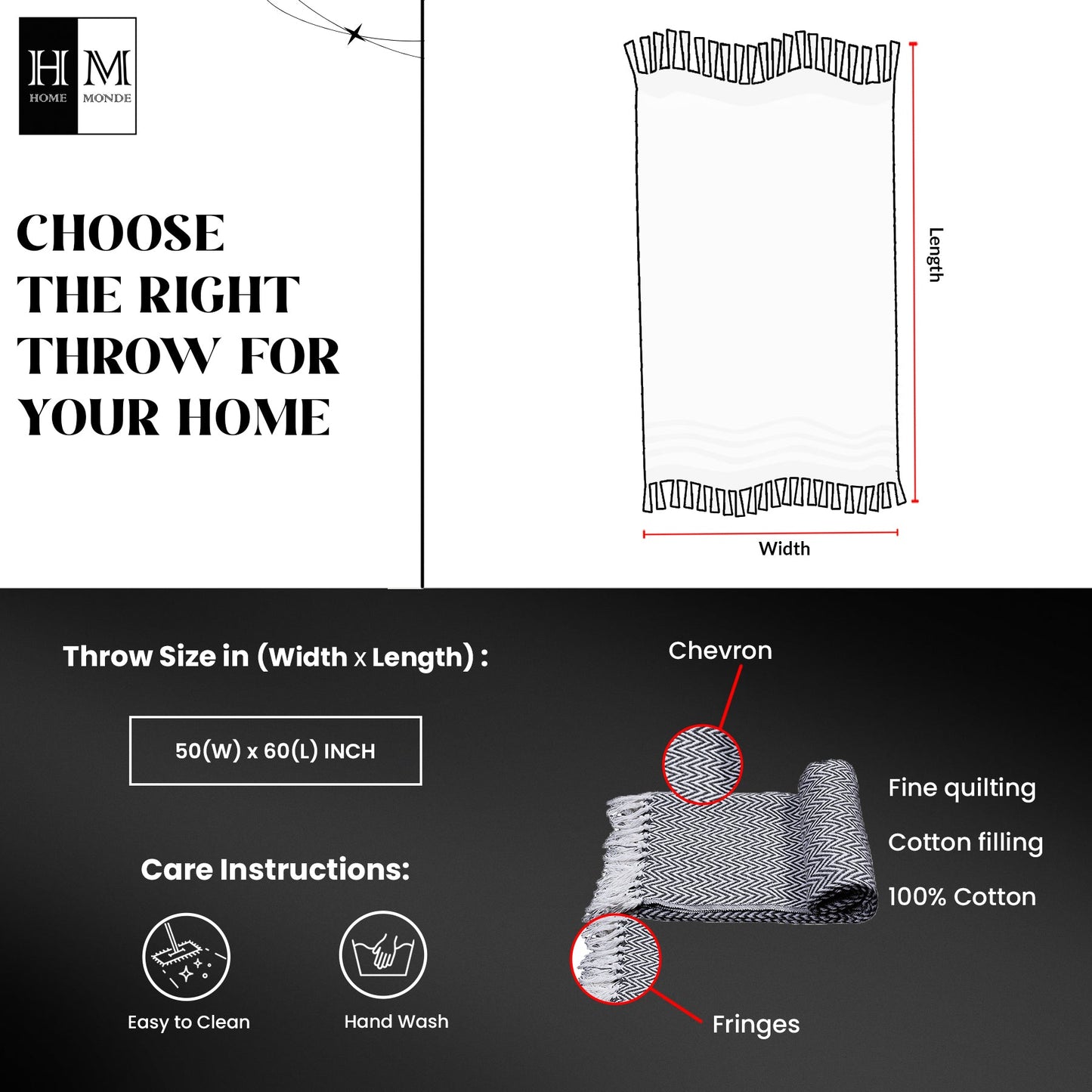 Tessitura Brown Chevron - Throw