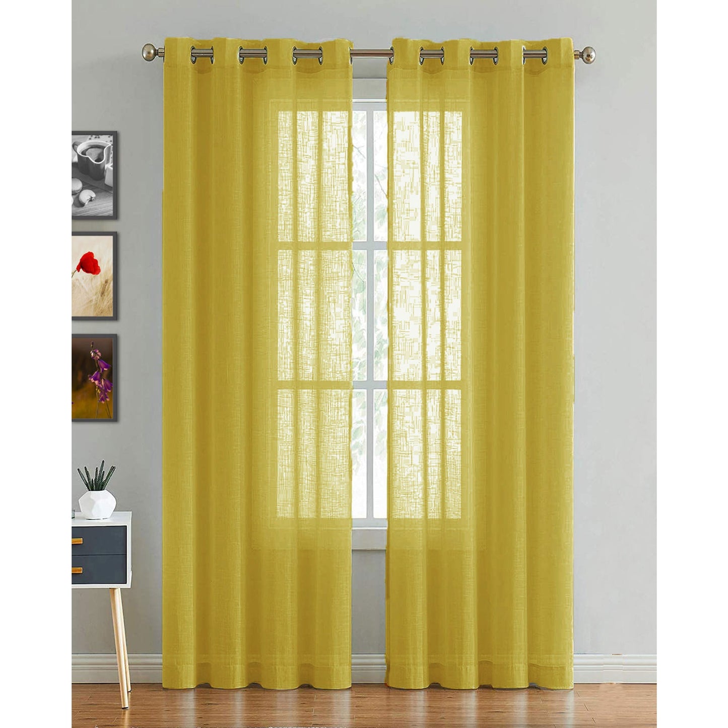 Fort Absolute - Yellow Sheer Curtain