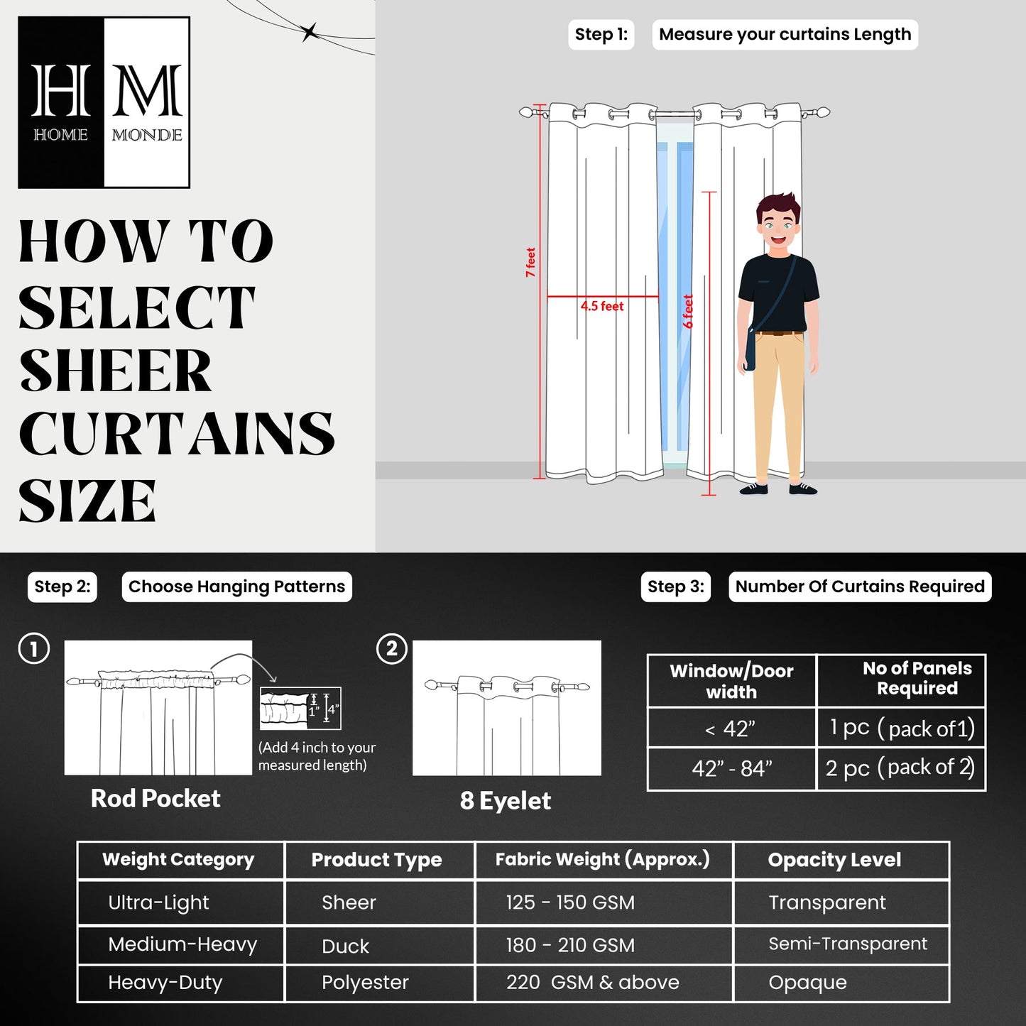 Fort Handpicked Breeze - Blue Sheer Curtain