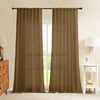 Fort Absolute - Back Tab Sheer Curtain (Dark Brown)