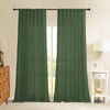 Fort Absolute - Back Tab Sheer Curtain (Dark Green)