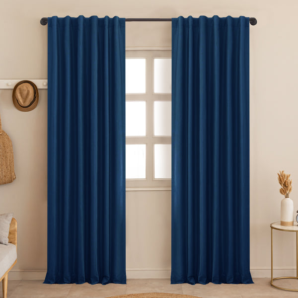 Fort Essential - Back Tab Blackout Curtain (Navy Blue)