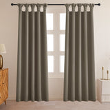 Fort Essential - Twist Tap Top Solid Blackout Curtain (English Grey)