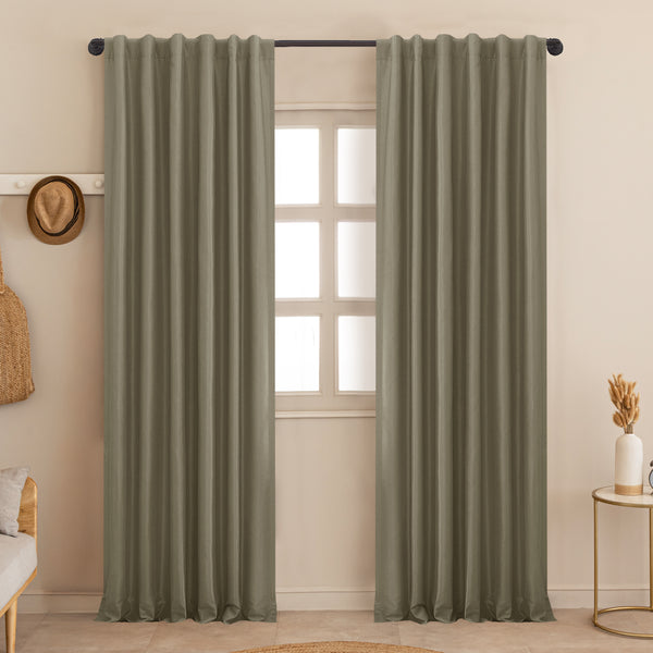 Fort Essential - Back Tab Blackout Curtain (English Grey)