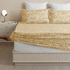 Imprimer Itsy-Bitsy - Leaf Printed Fitted Bedsheet (Golden)
