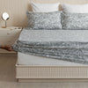 Imprimer Itsy-Bitsy - Leaf Printed Fitted Bedsheet (Grey)