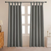Fort Essential - Twist Tap Top Solid Blackout Curtain (Grey)