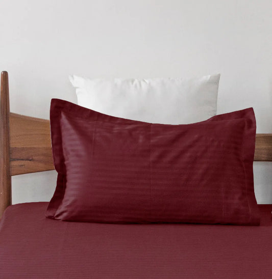 Breton Drowsy - Pillow Cover ( Bedsheet Not Included )Maroon pillow cover