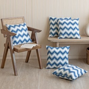 Imprimer Ikat - Printed Cushion Cover (Aqua Blue)