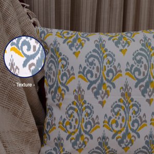 Imprimer Ikat - Printed Cushion Cover (Yellow)