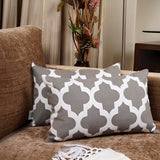 Imprimer Quatrefoil - Printed Lumber Cushion Cover (Grey)