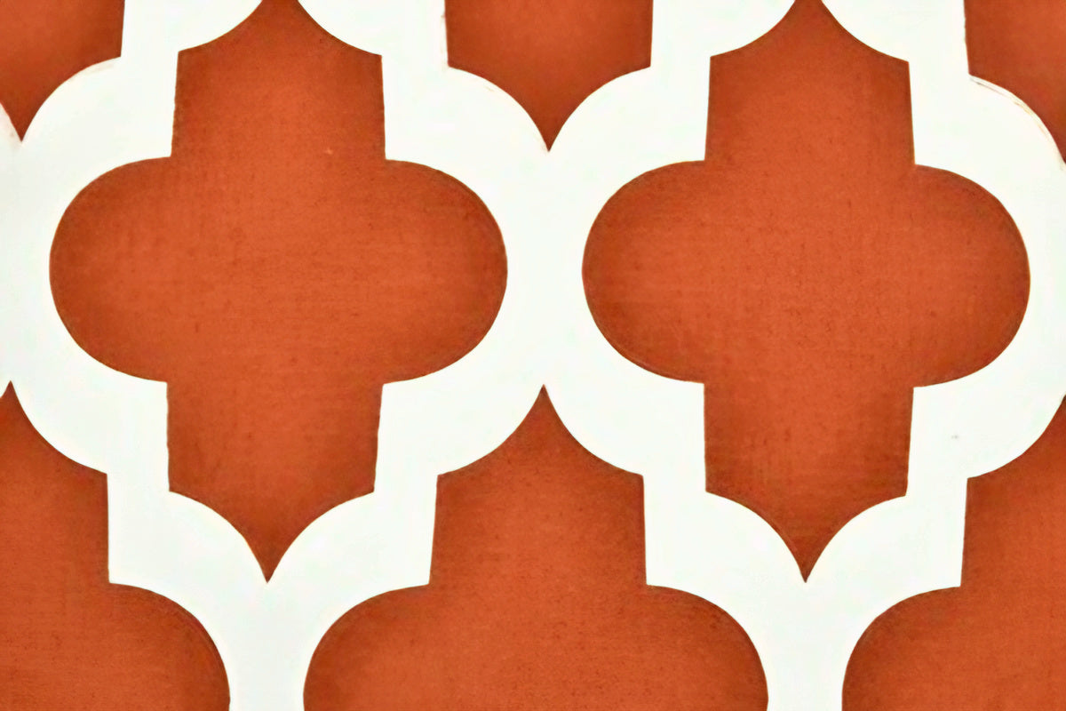 Imprimer Quatrefoil - Printed Cushion Cover (Rust)