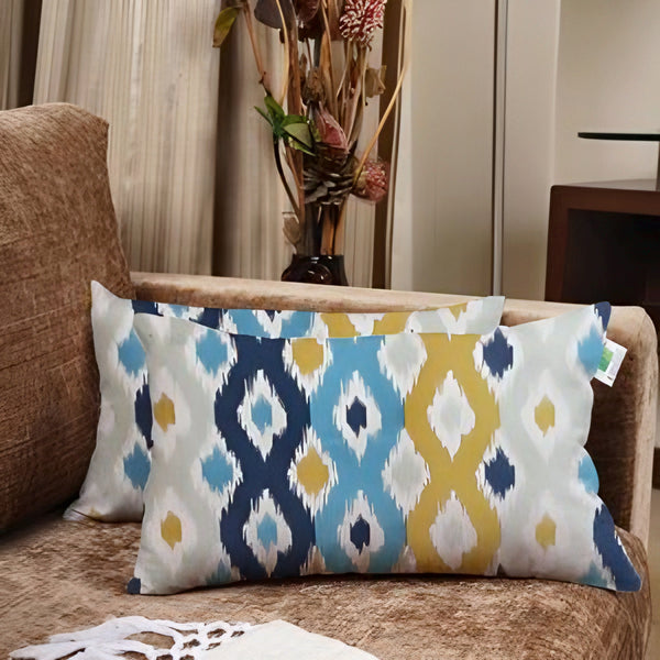 Imprimer Rhombus - Printed Lumber Cushion Cover (Multicolor)