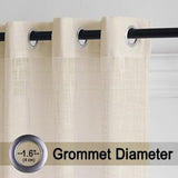 Cotton Solid Sheer Curtains (Beige)