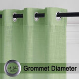 Cotton Solid Sheer Curtains (Mint Green)