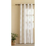 Cotton Printed Sheer Curtain (Mustard Leaf)(eyelet)