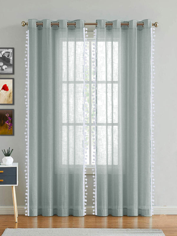 Fort Handpicked Breeze - Silver Grey Sheer Curtain