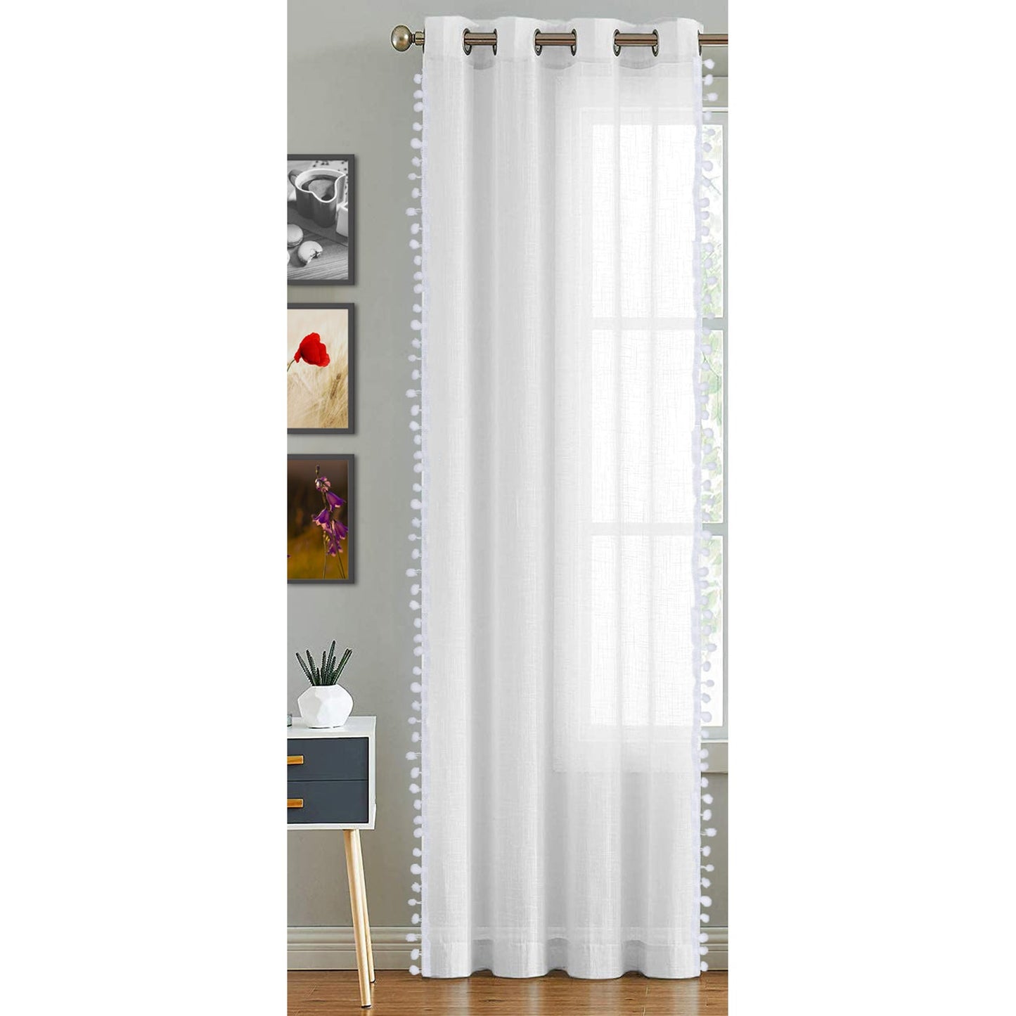 Fort Handpicked Breeze - White Sheer Curtain