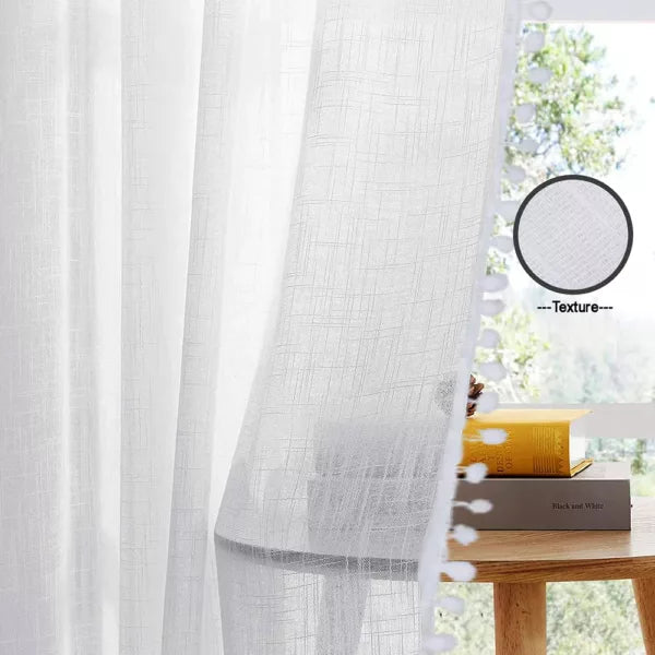 Fort Handpicked Breeze - White Sheer Curtain