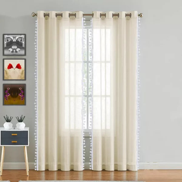 Fort Handpicked Breeze - Beige Sheer Curtain