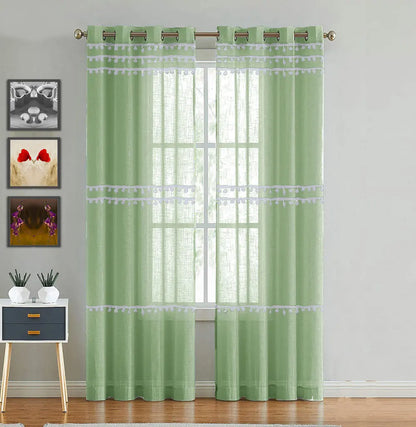 Handpicked Dazzle - Curtain Mint Green