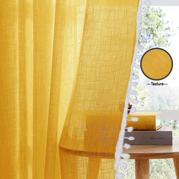 Fort Handpicked Breeze - Yellow Sheer Curtain