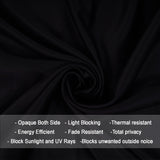 Fort Essential - Twist Tap Top Solid Blackout Curtain (Black)