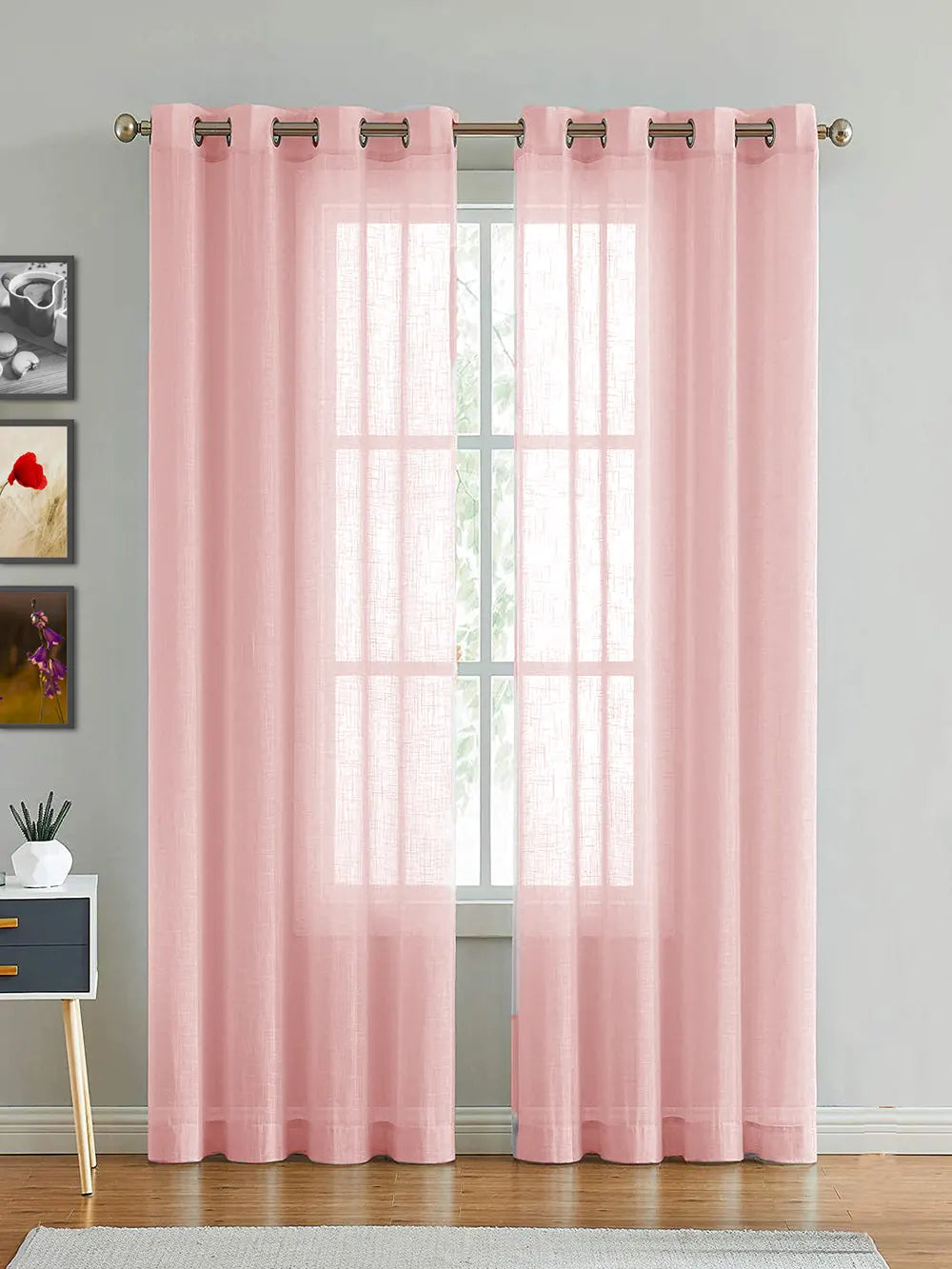 Fort Absolute - Pink Sheer Curtain