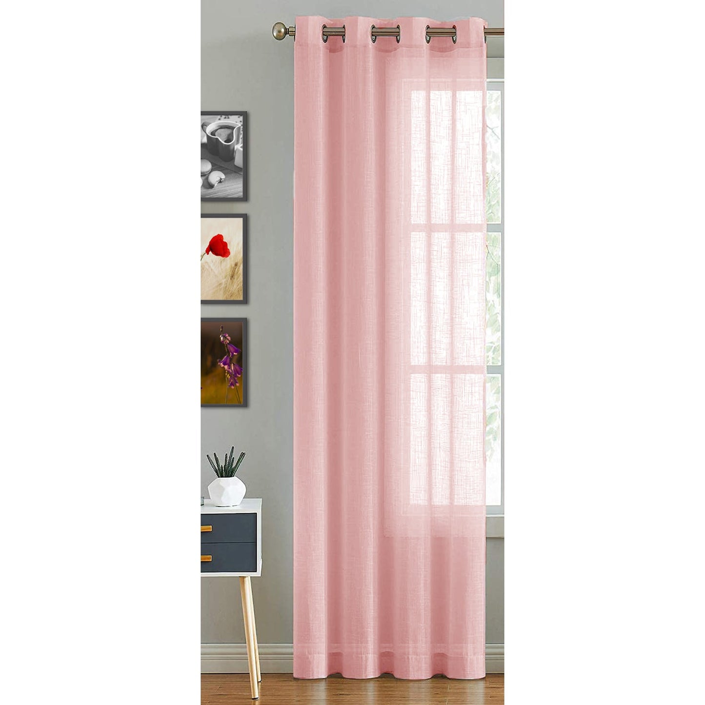 Fort Absolute - Pink Sheer Curtain