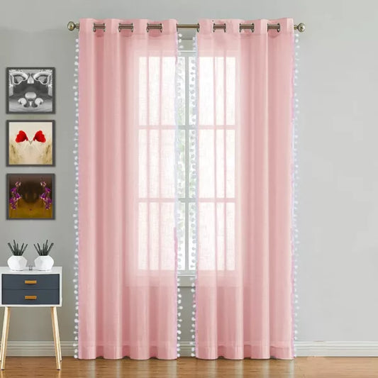 Fort Handpicked Breeze - Pink Sheer Curtaincurtain