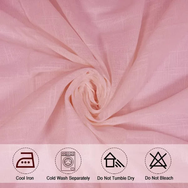 Fort Handpicked Breeze - Pink Sheer Curtain