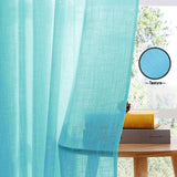 Fort Absolute - Back Tab Solid Sheer Curtain (Celeste)