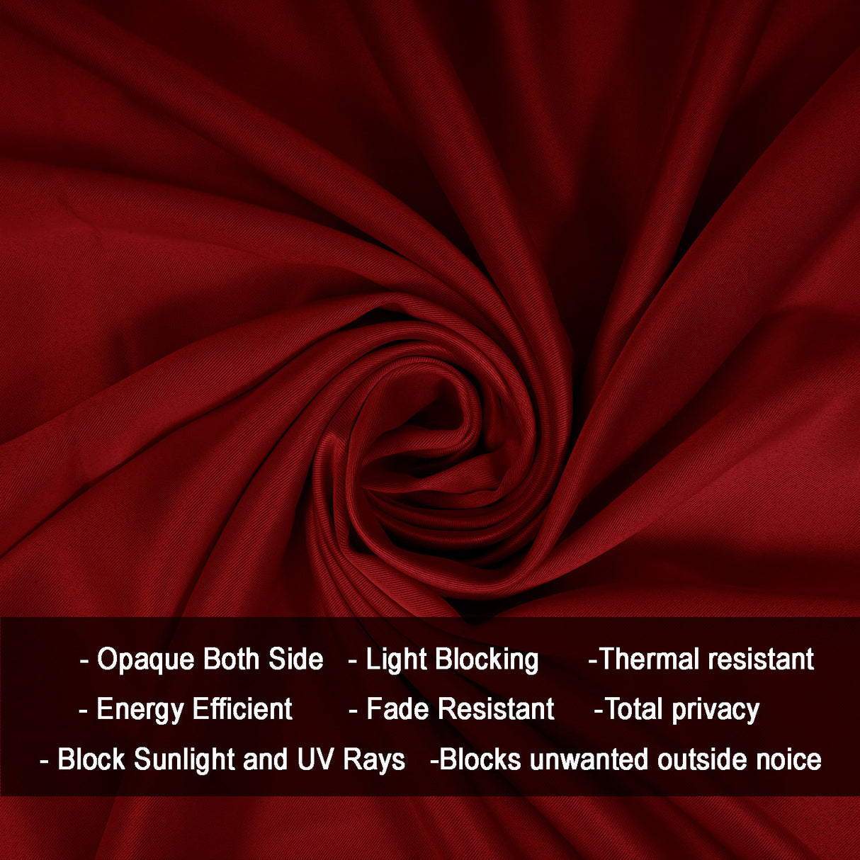 Fort Essential - Twist Tap Top Blackout Curtain (Maroon)