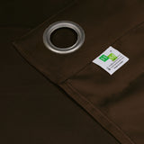 Fort Essential - Twist Tap Top Solid Blackout Curtain (Brown)