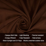 Fort Essential - Back Tab Blackout Curtain (Brown)