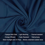 Fort Essential - Twist Tap Top Blackout Curtain (Navy Blue)