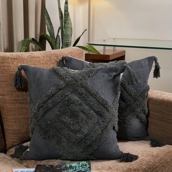 Featherfield Grid - Tufted Cushion Cover