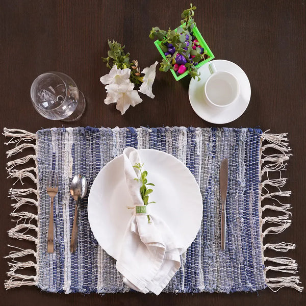 Earthology Nautica - Recycled Table Mats (Blue)