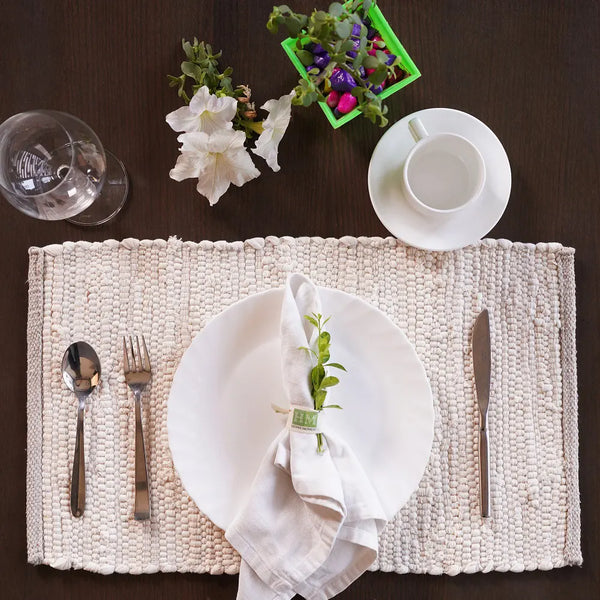 Earthology - Recycled Table Mats (White)
