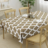 Imprimer Quatrefoil - Printed Dining Table Cover (Grey)