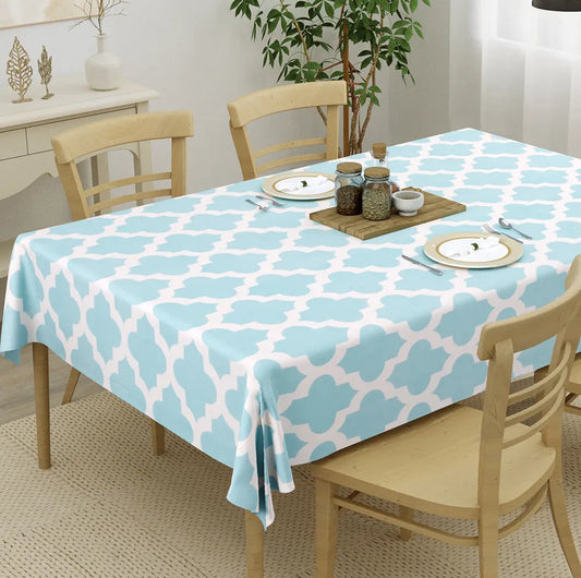 Imprimer Quatrefoil - Table CoverPastel Blue